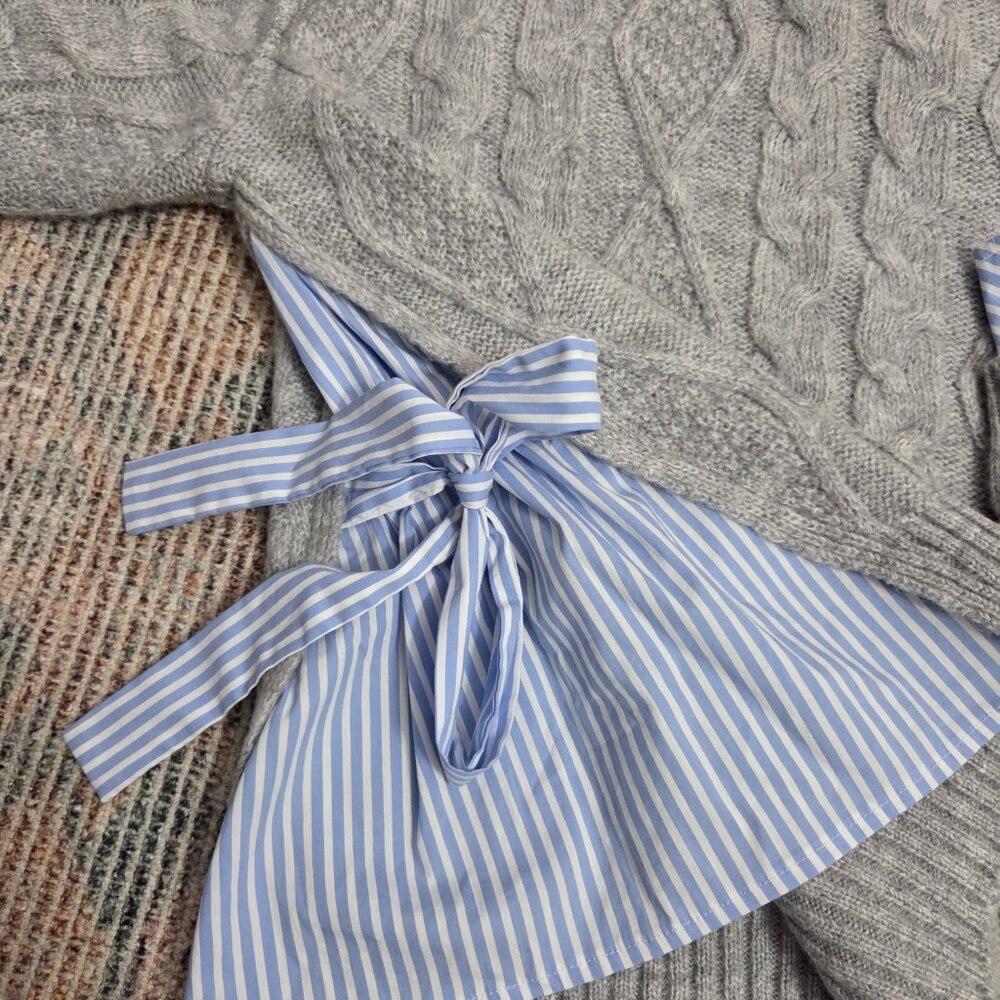 Anthropologie Cable Twofer Tie Sweater - Picture 6 of 9